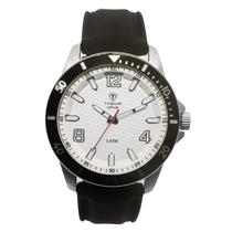 Relógio Masculino Analógico Tuguir Infinity 9169B Resistente à água 5 ATM Branco Caixa em Aço Prata Pulseira de Silicone Preto Visor Cristal Mineral Relógio Masculino Analógico Tuguir Infinity 9169B Resistente à água 5 ATM Branco Caixa em Aço Prata Pulseira de Silicone Preto Visor Cristal Mineral