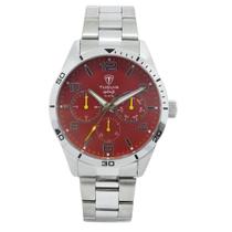 Relógio Masculino Analógico Tuguir Infinity TGI37057 Resistente à água 10 ATM Vermelho Caixa em Aço Prata Pulseira de Aço Visor Cristal Mineral Relógio Masculino Analógico Tuguir Infinity TGI37057 Resistente à água 10 ATM Vermelho Caixa em Aço Prata Pulseira de Aço Visor Cristal Mineral