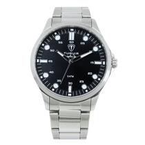 Relógio Masculino Analógico Tuguir Infinity TGI37215 Resistente à água 5 ATM Preto Caixa em Aço Prata Pulseira de Aço Visor Cristal Mineral Redondo Relógio Masculino Analógico Tuguir Infinity TGI37215 Resistente à água 5 ATM Preto Caixa em Aço Prata Pulseira de Aço Visor Cristal Mineral Redondo