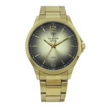 Relógio Masculino Analógico Tuguir Infinity TGI37222 Resistente à água 5 ATM Dourado Caixa em Aço Pulseira de Aço Visor Cristal Mineral Redondo