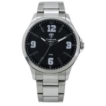 Relógio Masculino Analógico Tuguir Infinity TGI37234 Resistente à água 5 ATM Preto Caixa em Aço Prata Pulseira de Aço Visor Cristal Mineral Redondo Relógio Masculino Analógico Tuguir Infinity TGI37234 Resistente à água 5 ATM Preto Caixa em Aço Prata Pulseira de Aço Visor Cristal Mineral Redondo