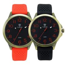 Relógio Masculino Analógico Tuguir TG100 Resistente à água 5 ATM Caixa em Metal Bronze Pulseira de Silicone Vermelho Visor Cristal Mineral Redondo Relógio Masculino Analógico Tuguir TG100 Resistente à água 5 ATM Caixa em Metal Bronze Pulseira de Silicone Vermelho Visor Cristal Mineral Redondo