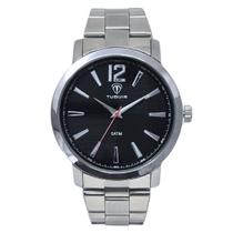 Relógio Masculino Analógico Tuguir TG118 Resistente à água 5 ATM Preto Caixa em Metal Pulseira de Aço Prata Visor Cristal Mineral Redondo Dobrável Relógio Masculino Analógico Tuguir TG118 Resistente à água 5 ATM Preto Caixa em Metal Pulseira de Aço Prata Visor Cristal Mineral Redondo Dobrável