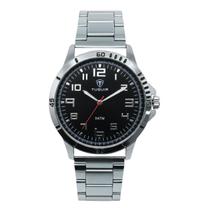Relógio Masculino Analógico Tuguir TG222-2C Resistente à água 5 ATM Preto Caixa em Metal Prata Pulseira de Aço Visor Cristal Mineral Redondo Dobrável Relógio Masculino Analógico Tuguir TG222-2C Resistente à água 5 ATM Preto Caixa em Metal Prata Pulseira de Aço Visor Cristal Mineral Redondo Dobrável