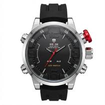 Relógio Masculino Analógico Weide WH-5210 Resistente à água 3 ATM Caixa em Metal Banho IP Prata Pulseira de Silicone Visor Cristal Mineral Redondo Relógio Masculino Analógico Weide WH-5210 Resistente à água 3 ATM Caixa em Metal Banho IP Prata Pulseira de Silicone Visor Cristal Mineral Redondo