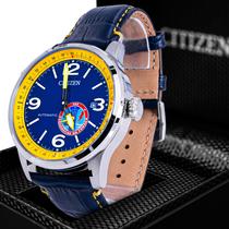 Relógio Masculino Automático Citizen Esquadrilha da Fumaça Azul Cronógrafo Original Prova D'água Garantia 2 anos TZ31730F