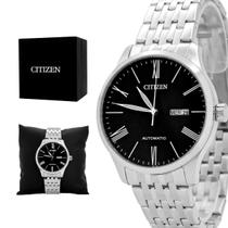 Relógio Masculino Automático Citizen Prata Social Original Prova D'água Garantia 2 anos TZ20804T