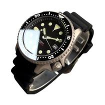 Relógio Masculino Automático De Mergulho Em Titânio Preto 200M Com Vidro De Safira, Data 3.8, Relógio Masculino Automático De Mergulho Em Titânio Preto 200M Com Vidro De Safira, Data 3.8,