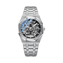 Relógio Masculino Automático Mecânico De Aço Inoxidável Com Tourbillon, À Prova D'água, Para