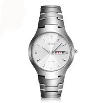 Relógio masculino automático não mecânico à prova d'água relógio coreano de calendário duplo masculino