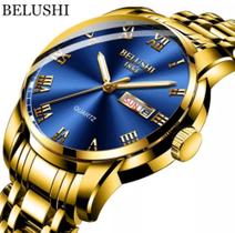 Relógio Masculino Belushi Luxo Calendário Aço Inoxidável