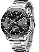 Relógio masculino BENYAR Fashion cronógrafo analógico de quartzo 30 m à prova d'água para negócios casual pulseira de ma