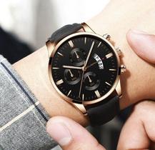Relógio Masculino Black Motion Bronze Design Relógio Masculino Black Motion Bronze Design