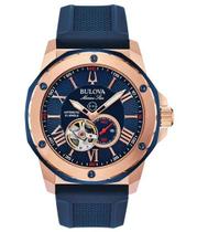 Relógio Masculino Bulova Marine Star 98A227 - Automático, Aço Inoxidável, 20 ATM