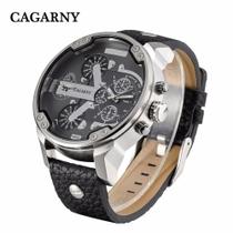 Relógio Masculino Cagarny Quartz Pulseira Couro