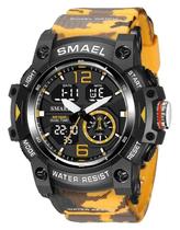 Relógio Masculino Camuflado Camo Yellow Exército Smael 8007