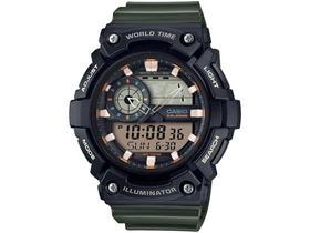 Relógio Masculino Casio Anadigi Esportivo - Standard AEQ-200W-3AVDF Verde