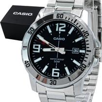 Relogio Masculino Casio Analogico Aço Inoxidavel Prata Original Resistente a Agua 1 Ano de Garantia RCSMTPVD01D1BVUDFSC