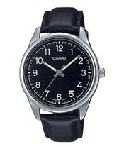 Relógio Masculino Casio de Couro Preto Analógico MTP-V005L-1B4UDF