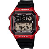 Relógio Masculino Casio Digital AE1300WH 4AVDF Vermelho