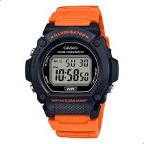 Relógio Masculino Casio Digital Esportivo Laranja W-219H-4AVDF