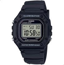 Relógio Masculino Casio Digital Preto Esportivo W-218H-1AVDF