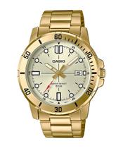 Relógio Masculino Casio Dourado Pulseira De Aço Com Data
