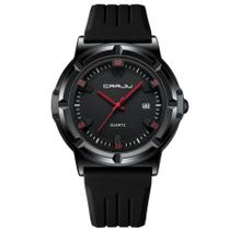 Relógio masculino casual de quartzo analógico pulseira de silicone à prova d'água Relógio masculino casual de quartzo analógico pulseira de silicone à prova d'água