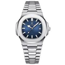 Relógio Masculino Casual Luxo Prateado Aço Inox Analógico Relógio Masculino Casual Luxo Prateado Aço Inox Analógico
