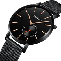 Relógio Masculino Casual Luxo Ultra Fino Funcional Metálico