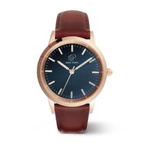Relógio Masculino Casual Rosê Pulseira Couro 40mm New Port Relógio Masculino Casual Rosê Pulseira Couro 40mm New Port