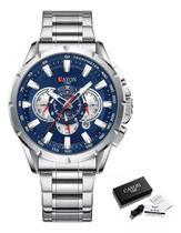 Relógio Masculino Cayon Ch0345 Aço Inox Cronógrafo Azul