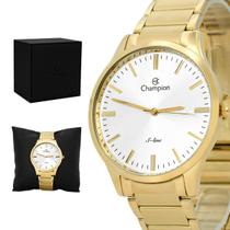 Relogio Masculino Champion Analogico Aço Inoxidavel Dourado Sline Social Original Resistente a Agua 1 Ano de Garantia CN21069H