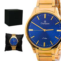 Relogio Masculino Champion Analogico Aço Inoxidavel Dourado SLine Social Original Resistente a Agua 1 Ano de Garantia RCHCN21069A