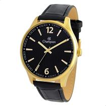 Relógio Masculino Champion Casual Couro Preto Social Luxo CN21443P Relógio Masculino Champion Casual Couro Preto Social Luxo CN21443P