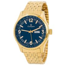 Relógio Masculino Champion Dourado Aço Mostrador Azul Original Resistente à Água CA31604A Relógio Masculino Champion Dourado Aço Mostrador Azul Original Resistente à Água CA31604A