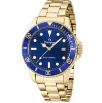 Relógio Masculino Champion Dourado e Azul Analógico CA31266Z Relógio Masculino Champion Dourado e Azul Analógico CA31266Z