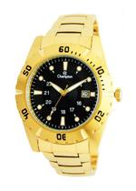 Relogio Masculino Champion Dourado Fundo Preto CA31533U