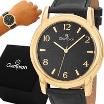 Relógio Masculino Champion Dourado Preto Original 1 Ano de Garantia