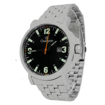 Relógio Masculino Champion Prata Aço Inoxidável Mostrador Preto Original Resistente à Água CA31711T Relógio Masculino Champion Prata Aço Inoxidável Mostrador Preto Original Resistente à Água CA31711T