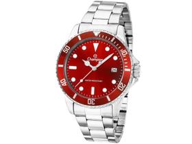 Relógio Masculino Champion Prata Com Vermelho Ca31266V