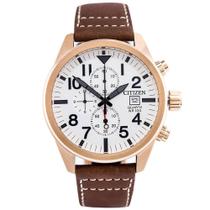 Relógio Masculino Citizen Couro Cronógrafo Tz31178E