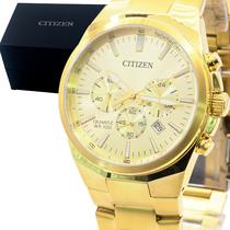 Relógio Masculino Citizen Dourado Cronógrafo Social Original Prova D'água Garantia 2 anos TZ31105G