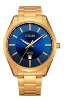 Relógio Masculino Citizen Dourado Fundo Azul Tz20204a