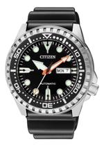 Relógio Masculino Citizen Prata Automático Pulseira Borracha