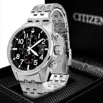Relógio Masculino Citizen Prata Cronógrafo Original Prova D'água Garantia 2 anos TZ31178T
