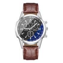 Relógio masculino com cinto de vidro azul de três olhos Chenlong 68 Relógio masculino com cinto de vidro azul de três olhos Chenlong 68