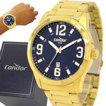 Relógio Masculino Condor Dourado Original 1 Ano De Garantia