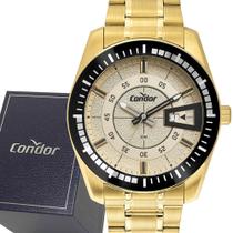 Relógio Masculino Condor Dourado Original Prova Dágua Luxo