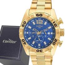 Relógio Masculino Condor Dourado Original Prova Dágua Top